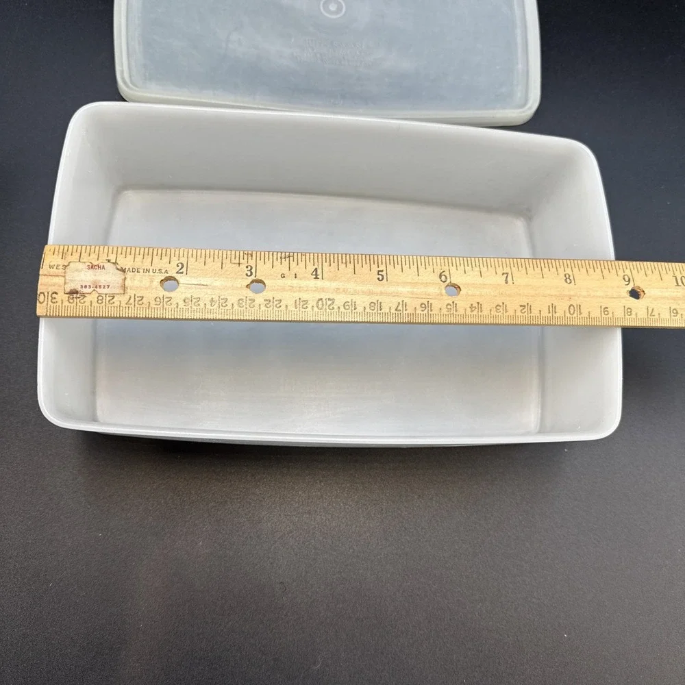 Vintage Clear Sheer‎ Tupperware Storage Container 713, Lid 714, Divider 715